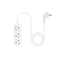 Nanocable Regleta de 3 Tomas, 1,4 m, Blanco