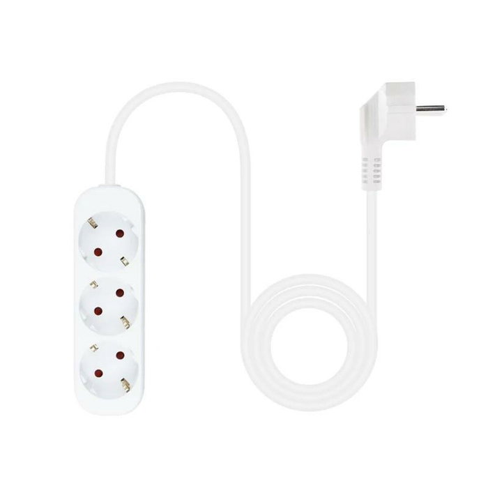 Nanocable Regleta de 3 Tomas, 1.4 m, Blanca