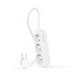 Nanocable Regleta de 3 Tomas, 1.4 m, Blanca