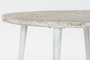 DKD Home Decor Mesita Auxiliar de Mango y Metal Blanco y Dorado
