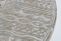 DKD Home Decor Mesita Auxiliar de Mango y Metal Blanco y Dorado