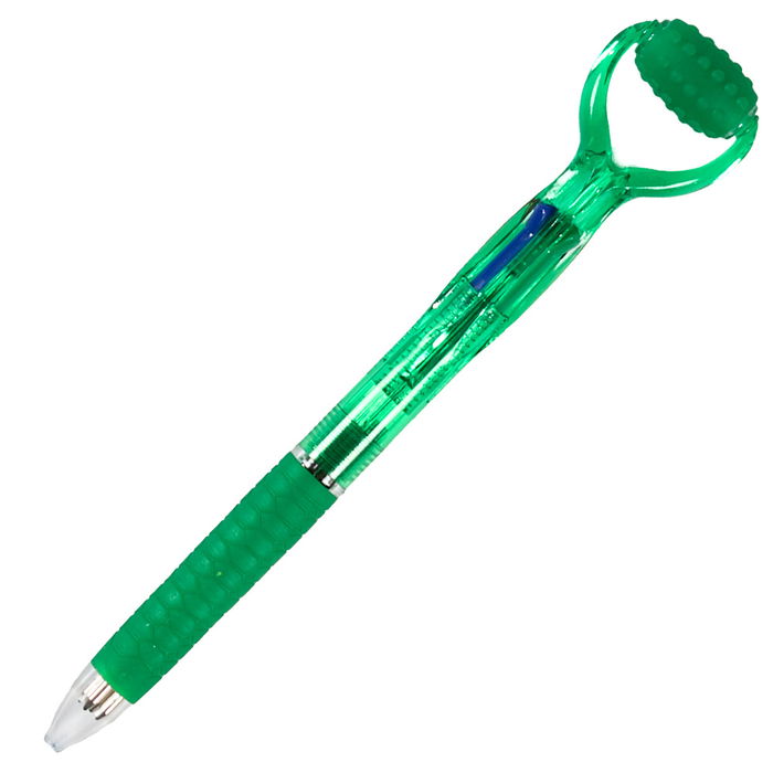 The Concept Factory Bolígrafo 4 Colores Masaje con Rodillo Masajeador y Tintas Intercambiables