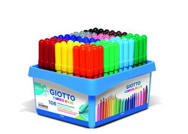 Rotulador Fibra Giotto Turbo Maxi School Pack De 108 (9X12 Col.)