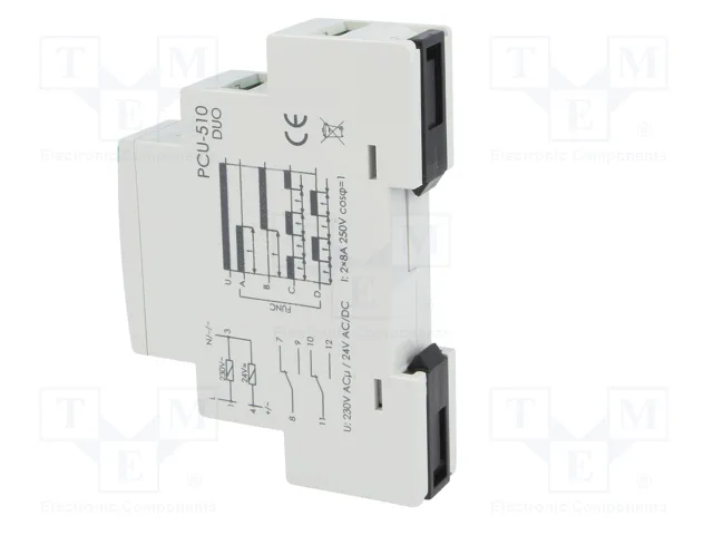 F&F Relé de tiempo PCU-510-DUO DPDT 250VAC/8A