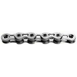KMC Cadena K1SL Narrow 126 Eslabones Niquelada 12 Velocidades con Missinglink para BMX y Monovelocidad