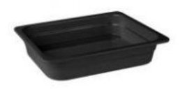 Vollrath Pujadas Cubeta GN 1/2 en Melamina Negra, 4 cm de Alto, Ref. 040, Capacidad 1/2 Gastronorm