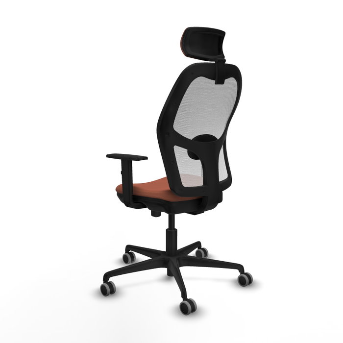 PIQUERAS Y CRESPO Silla de oficina Jorquera con mecanismo Sincro/Traslack Marrón y Blanco