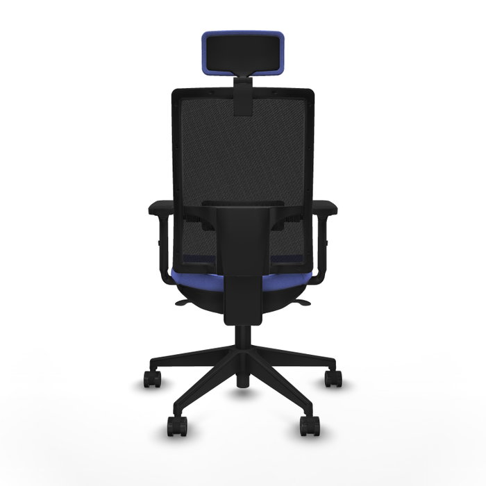 PIQUERAS Y CRESPO Silla de oficina Horna con mecanismo Sincro, Azul claro y Negro