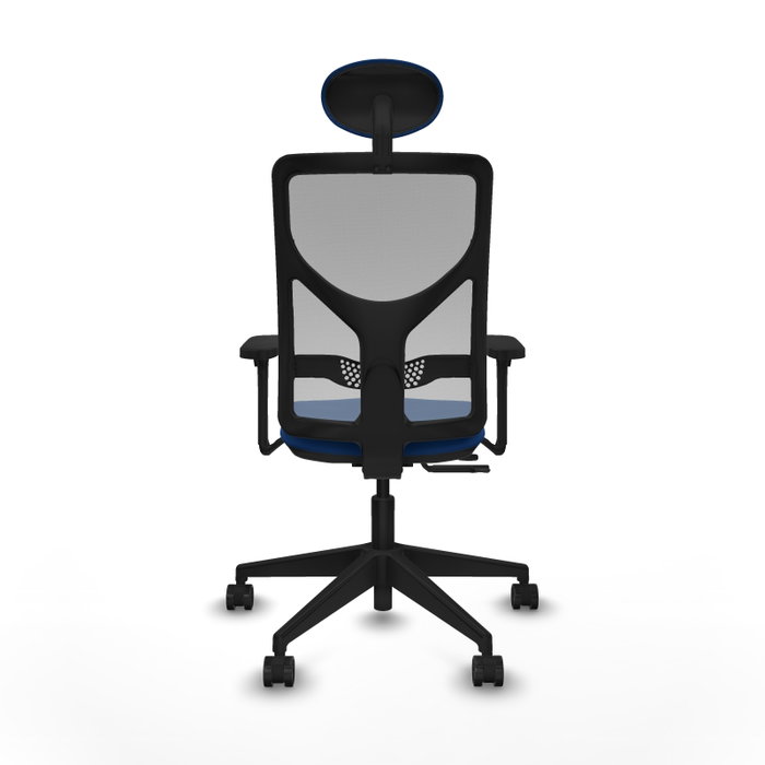 PIQUERAS Y CRESPO Silla de oficina Motilla Azul y Gris con mecanismo Sincro/Traslack