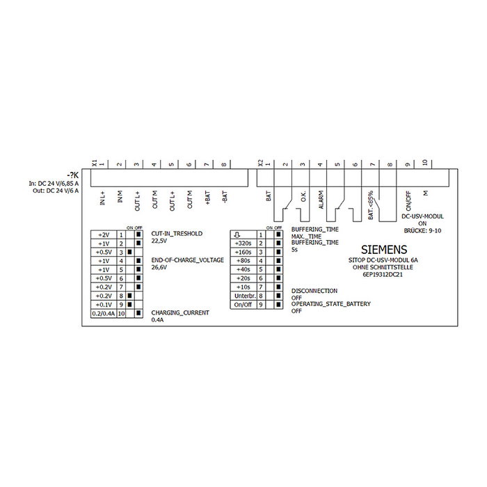 Siemens 6EP1931-2DC21 SITOP Power DC-USV-Modul 6A