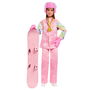 Mattel Muñeca Barbie Snowboarder +10 Accesorios Tabla Snowboard Cambia Color Edad +3 Años