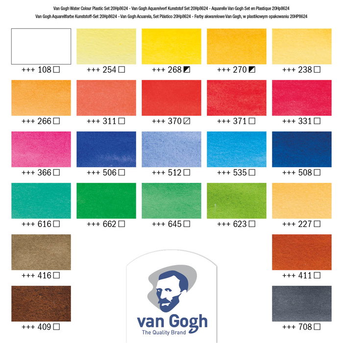 VAN GOGH Acuarelas en Pastilla Caja de 24