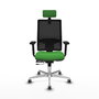 PIQUERAS Y CRESPO Silla de oficina Horna con mecanismo Sincro/Traslack, Verde y Negro