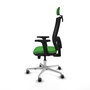 PIQUERAS Y CRESPO Silla de oficina Horna con mecanismo Sincro/Traslack, Verde y Negro