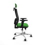 PIQUERAS Y CRESPO Silla de oficina Horna con mecanismo Sincro/Traslack, Verde y Negro