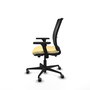 PIQUERAS Y CRESPO Silla de oficina Haches con mecanismo Sincro/Traslack, Crema y Negro