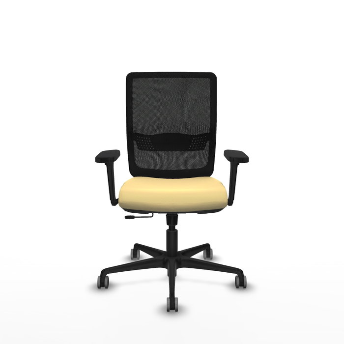 PIQUERAS Y CRESPO Silla de oficina Haches con mecanismo Sincro/Traslack, Crema y Negro PIQUERAS Y CRESPO Silla de oficina Haches con mecanismo Sincro/Traslack, Crema y Negro