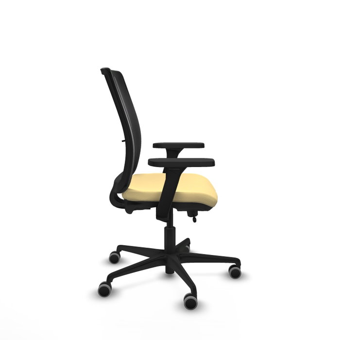 PIQUERAS Y CRESPO Silla de oficina Haches con mecanismo Sincro/Traslack, Crema y Negro PIQUERAS Y CRESPO Silla de oficina Haches con mecanismo Sincro/Traslack, Crema y Negro