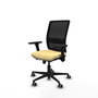 PIQUERAS Y CRESPO Silla de oficina Haches con mecanismo Sincro/Traslack, Crema y Negro