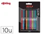 Rotring Rotulador Fineliner Punta Metálica 0,4 mm Pack 10 Colores Surtidos