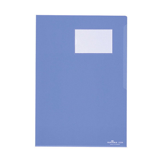 Durable Pocketfix Bolsa de 10 Fundas Autoadhesivas 90x57mm PVC Transparente