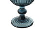 DKD Home Decor Copa Stripes Garbo Azul Rayado Set de 6 Cristal 260ml Apto Lavavajillas 14.5cm
