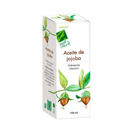 CIEN POR CIEN NATURAL Aceite de Jojoba Puro 100% Natural 100 ml - Aceite Vegetal para Hidratar y Suavizar la Piel, con Vitamina E