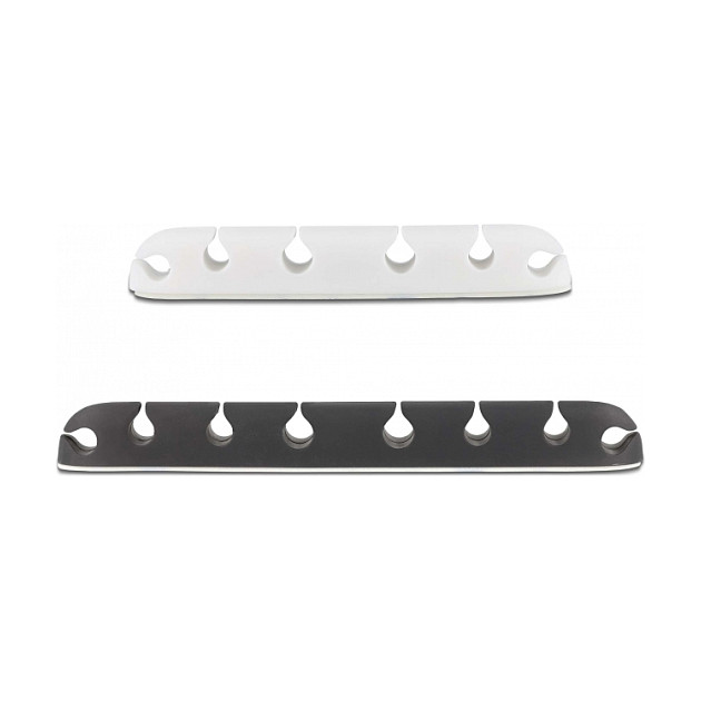 DeLOCK Juego combinado de sujetacables autoadhesivos 4 piezas negro/blanco