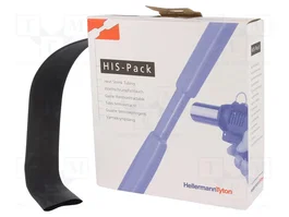 HELLERMANNTYTON Tubo termoretráctil 25,4mm 2:1 Negro 5m
