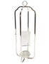 DKD Home Decor Portavelas de Acero y Cristal Cromado Plateado 21x21x49 cm