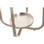 DKD Home Decor Portavelas de Acero y Cristal Cromado Plateado 21x21x49 cm