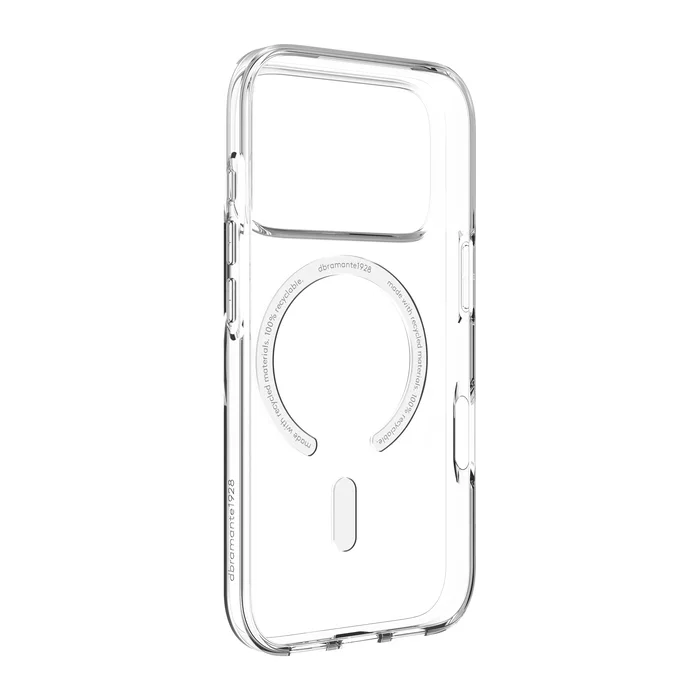 Dbramante1928 Greenland Pro MS - Funda para Apple iPhone 17 Pro, transparente, resistente a golpes y polvo, compatible con carga MagSafe