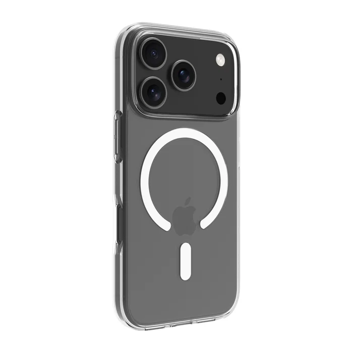 Dbramante1928 Greenland Pro MS - Funda para Apple iPhone 17 Pro, transparente, resistente a golpes y polvo, compatible con carga MagSafe