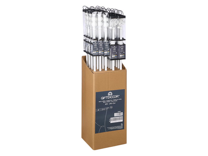 Giftdecor Barra Cortina Surtidos 120-210 cm Blanco Metal (Hierro, Aluminio) (Set de 24) Giftdecor Barra Cortina Surtidos 120-210 cm Blanco Metal (Hierro, Aluminio) (Set de 24)