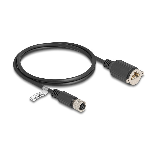 DeLOCK Cable Ethernet M12 4 Pin Hembra a RJ45 Hembra Cat.5e FTP 1 m Negro DeLOCK Cable Ethernet M12 4 Pin Hembra a RJ45 Hembra Cat.5e FTP 1 m Negro