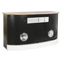 DKD Home Decor Mueble Bar Mango Hierro Negro con Focos