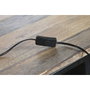 DKD Home Decor Mueble Bar Mango Hierro Negro con Focos