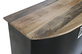 DKD Home Decor Mueble Bar Negro Marron 157 x 52 x 90 cm