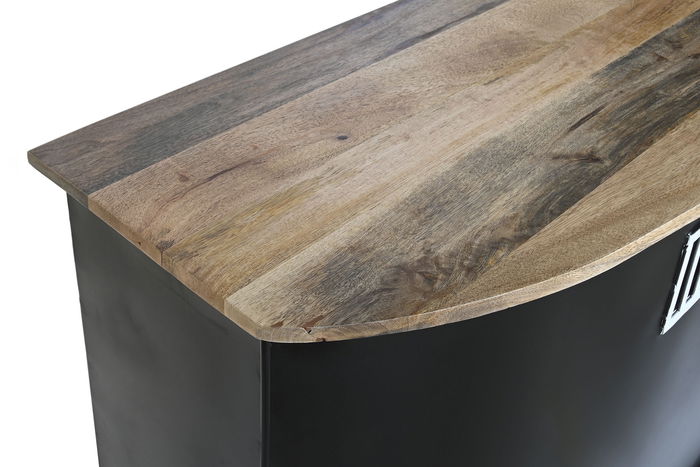 DKD Home Decor Mueble Bar Negro Marron 157 x 52 x 90 cm DKD Home Decor Mueble Bar Negro Marron 157 x 52 x 90 cm