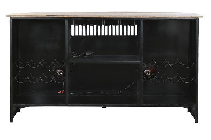 DKD Home Decor Mueble Bar Negro Marron 157 x 52 x 90 cm DKD Home Decor Mueble Bar Negro Marron 157 x 52 x 90 cm