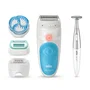 Braun Silk-épil 5 5-815 Depiladora Eléctrica - Azul y Blanco, 20 Pinzas MicroGrip, Incluye Afeitadora, Recortadora, 5 Accesorios, Uso en Seco y Mojado