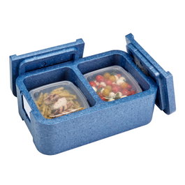 CAMBRO Caja EPP isotérmica para entrega de menú con dos compartimentos - Azul
