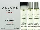 Chanel Allure Homme Sport Set de Regalo 3 x 20ml Recargas
