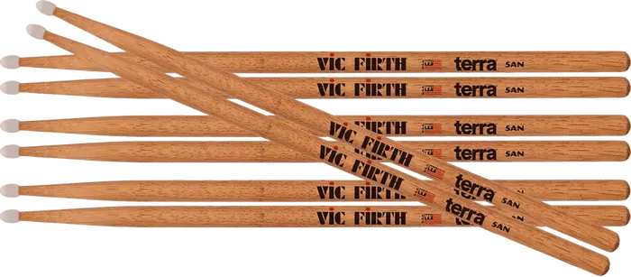 Vic Firth Baquetas American Classic 5AN Terra Nylon (Pack 4) Nogal Americano