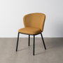 Silla Espiga Mostaza Tejido-Metal 55 X 55 X 78 cm (Set de 2)