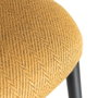 Silla Espiga Mostaza Tejido-Metal 55 X 55 X 78 cm (Set de 2)