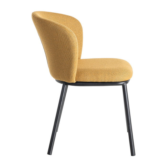 Silla Espiga Mostaza Tejido-Metal 55 X 55 X 78 cm (Set de 2) Silla Espiga Mostaza Tejido-Metal 55 X 55 X 78 cm (Set de 2)