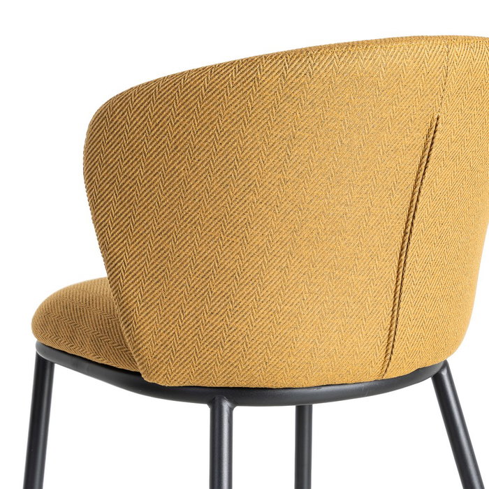 Silla Espiga Mostaza Tejido-Metal 55 X 55 X 78 cm (Set de 2) Silla Espiga Mostaza Tejido-Metal 55 X 55 X 78 cm (Set de 2)