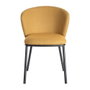 Silla Espiga Mostaza Tejido-Metal 55 X 55 X 78 cm (Set de 2)