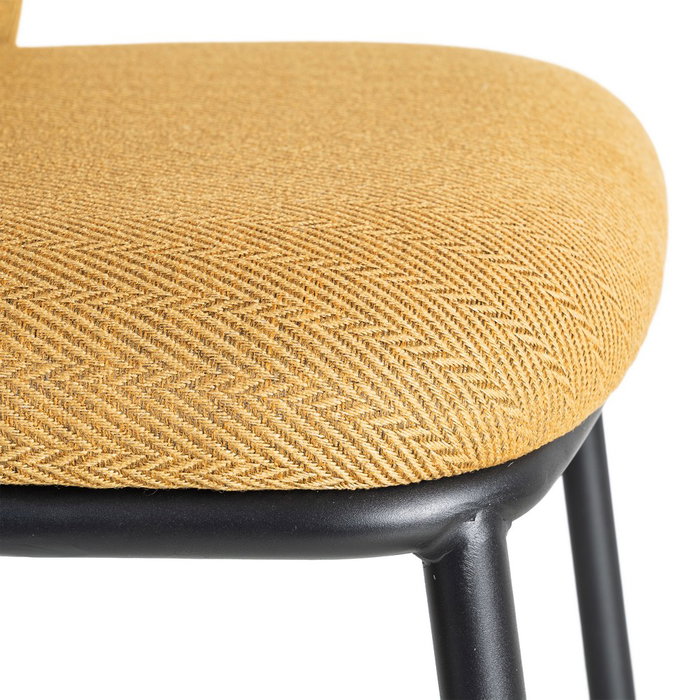 Silla Espiga Mostaza Tejido-Metal 55 X 55 X 78 cm (Set de 2) Silla Espiga Mostaza Tejido-Metal 55 X 55 X 78 cm (Set de 2)
